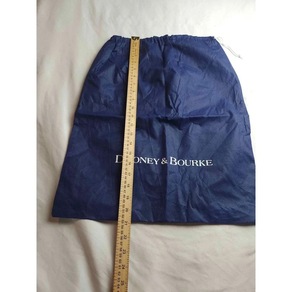 Dooney & Bourke Dust‎ Bag Medium Blue White Graphic Logo Drawstring Storage Case